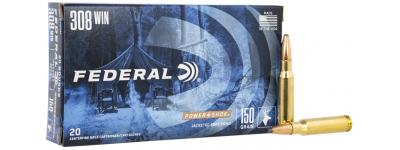 Federal Power-Shok .308 180gr Jacketed Soft Point Ammo 20 Rnd