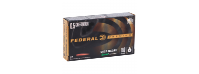 Federal Gold Medal Match 6.5mm Creedmoor 140gr Sierra MatchKing Hollow Point Ammo 20 Rnd