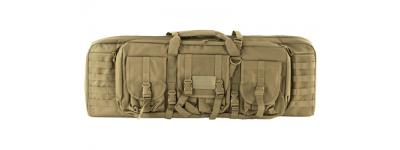 Vism 36" Tactical Double Rifle Case with Mag Pouches Tan